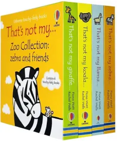 Coperta cărții Usborne Touchy-Feely Thats not My Zoo Collection : Zebra and Friends 4 Books Collection Set (Zebra, Llama, Koala & Giraffe)