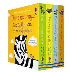 Coperta cărții Usborne Touchy-Feely Thats not My Zoo Collection : Zebra and Friends 4 Books Collection Set (Zebra, Llama, Koala & Giraffe)