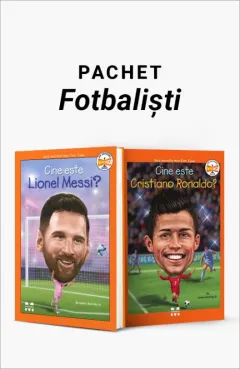 Coperta cărții Pachet Fotbaliști. Cine este Lionel Messi?/Cine este Cristiano Ronaldo? - James Buckley Jr.