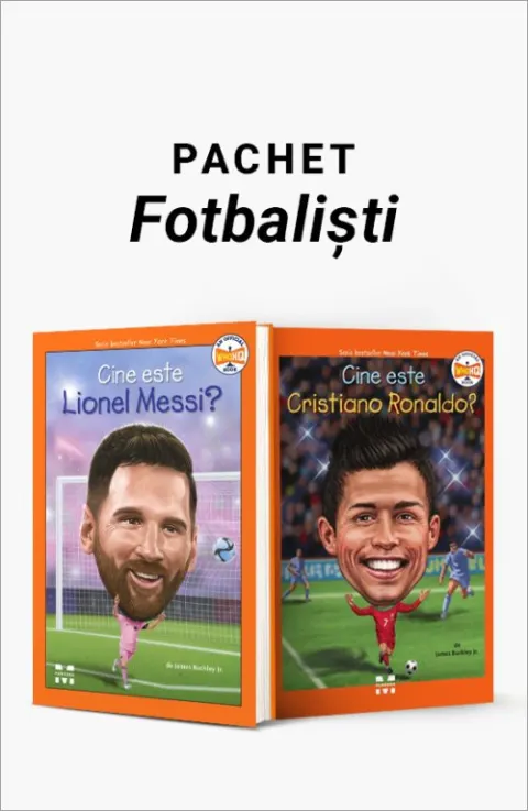 Coperta cărții Pachet Fotbaliști. Cine este Lionel Messi?/Cine este Cristiano Ronaldo? - James Buckley Jr.