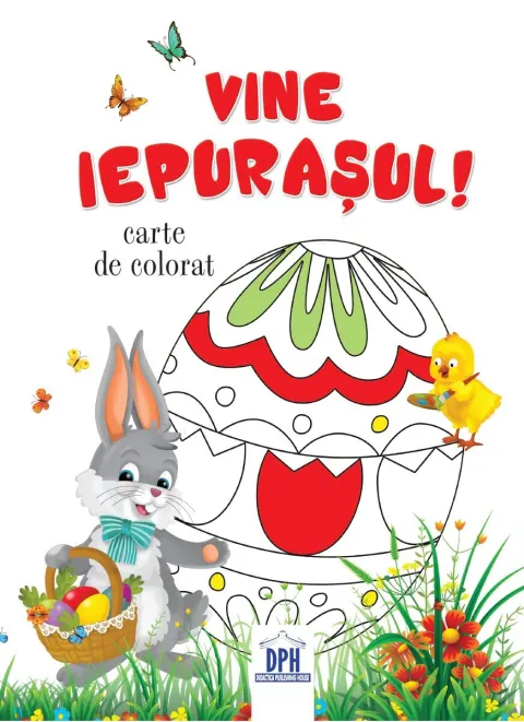 Coperta cărții Vine iepurasul! Carte de colorat
