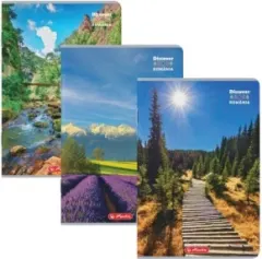 Coperta cărții Caiet A4 100 file 70g/mp, patratele, diverse motive Romania