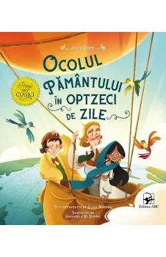 Coperta cărții Ocolul pamantului in optzeci de zile