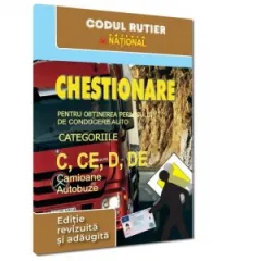 Coperta cărții Chestionare pentru obtinerea permisului de conducere categoriile C, CE, D, DE. Camioane si autobuze - 2026