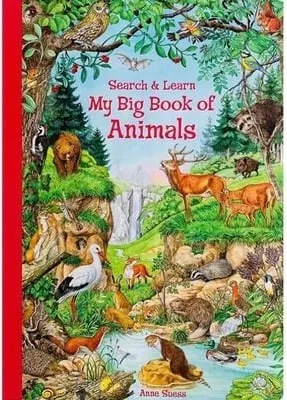 Coperta cărții My Big Book of Animals Search and Learn board book nature animal activity book