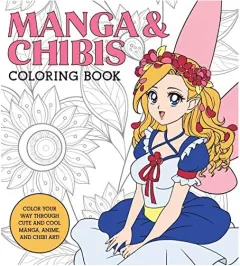 Coperta cărții Manga and Chibis Coloring Book, Walter Foster Creative Team