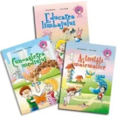 Coperta cărții Set grupa mijlocie 3 caiete (Activitati matematice, Cunoasterea mediului, Educarea limbajului)