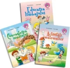 Coperta cărții Set grupa mijlocie 3 caiete (Activitati matematice, Cunoasterea mediului, Educarea limbajului)