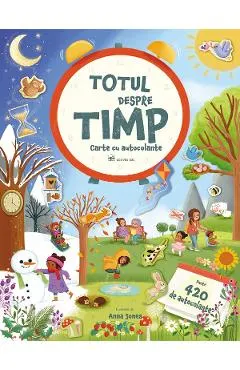 Coperta cărții Totul despre timp. Carte cu autocolante