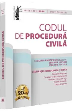 Coperta cărții Codul de procedura civila. Septembrie 2024