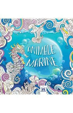 Coperta cărții Animale marine: Carte de colorat