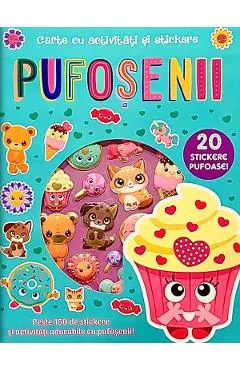 Coperta cărții Pufosenii: 20 stickere pufoase! Carte cu activitati si stickere
