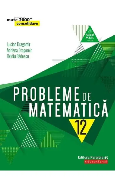 Coperta cărții Probleme de matematica - Clasa 12 - Consolidare
