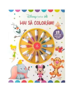 Coperta cărții Disney bebe. Hai sa coloram! 12 creioane mici pentru maini de pitici