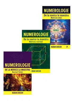 Coperta cărții Seria Numerologie de la novice la maestru - Naran Gheser. Set 3 carti