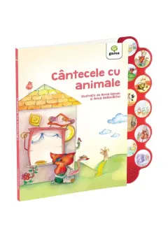 Coperta cărții Cantecele cu animale. Carte cu sunete. Cantecele copilariei