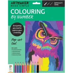 Coperta cărții Art Maker Made Simplecolouring By Number Kit: Pop-Art Owl