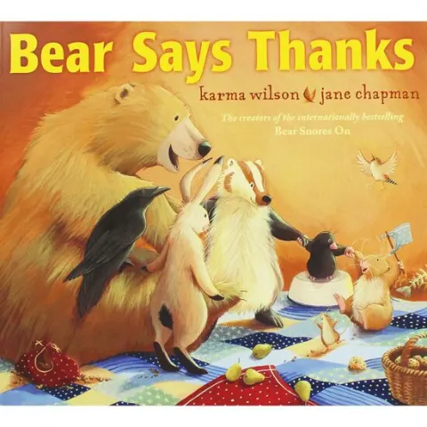 Coperta cărții Bear Says Thanks, Karma Wilson