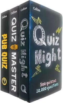 Coperta cărții Collins Quiz Puzzles 3 Books Collection Set Pack (Collins Quiz Night, Collins Quiz Master & Collins Pub Quiz)