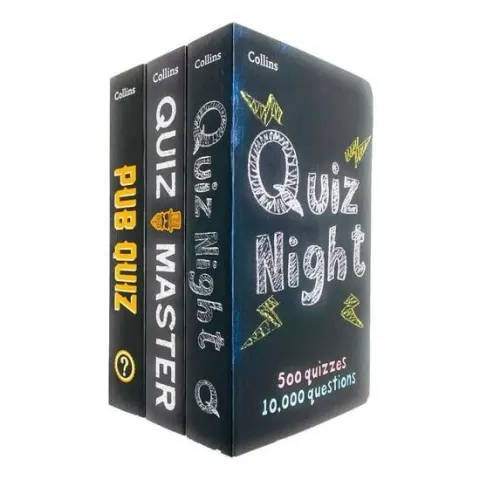 Coperta cărții Collins Quiz Puzzles 3 Books Collection Set Pack (Collins Quiz Night, Collins Quiz Master & Collins Pub Quiz)