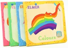 Coperta cărții Elmer 4 Book Set: Colours, Numbers, Shapes & Actions