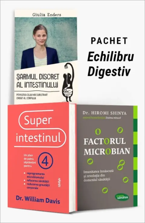 Coperta cărții Pachet Echilibru Digestiv. Șarmul discret al intestinului/Superintestinul/Factorul microbian - Giulia Enders