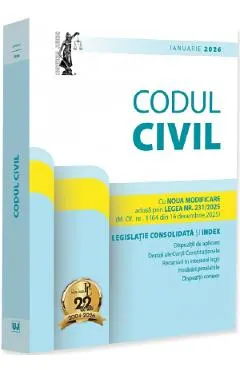 Coperta cărții Codul civil Ianuarie 2026