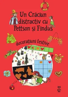 Coperta cărții Un Crăciun distractiv cu Pettson și Findus. Decorațiuni festive