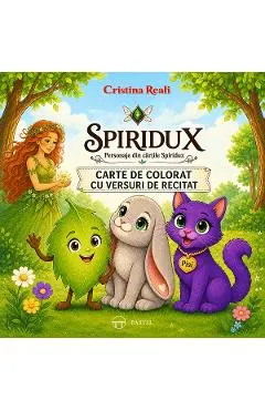Coperta cărții Spiridux. Personaje din cartile Spiridux. Carte de colorat cu versuri