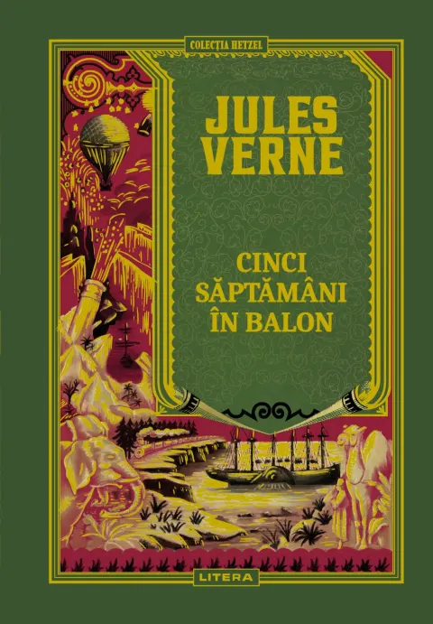 Coperta cărții Cinci saptamani in balon. Volumul 4. Biblioteca Jules Verne