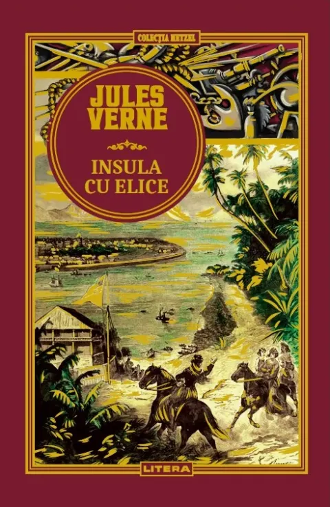Coperta cărții Insula cu elice. Volumul 14. Biblioteca Jules Verne