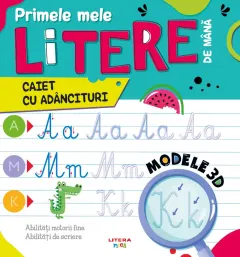 Coperta cărții Primele mele litere de mana. Caiet cu adancituri