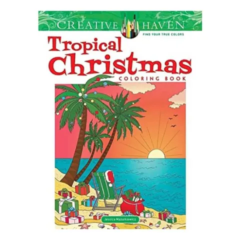 Coperta cărții Creative Haven Tropical Christmas Coloring Book