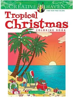 Coperta cărții Creative Haven Tropical Christmas Coloring Book