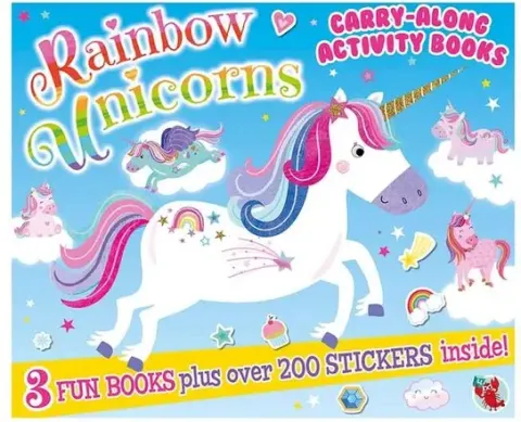Coperta cărții Rainbow Unicorns Carry Along Activity Book