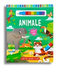 Coperta cărții Animale. Carte de colorat cu apa