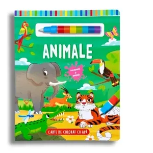 Coperta cărții Animale. Carte de colorat cu apa