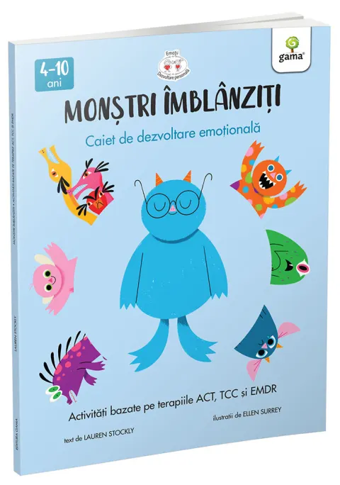 Coperta cărții Monstri imblanziti - Activitati bazate pe terapiile ACT, CBT si EMDR