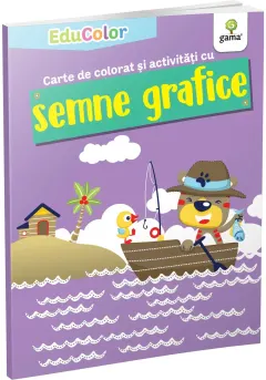 Coperta cărții Carte de colorat și activitati cu semne grafice |