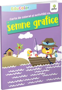 Coperta cărții Carte de colorat și activitati cu semne grafice |