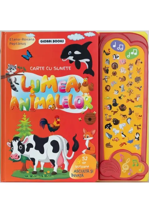 Coperta cărții Lumea Animalelor - Carte cu 52 de sunete
