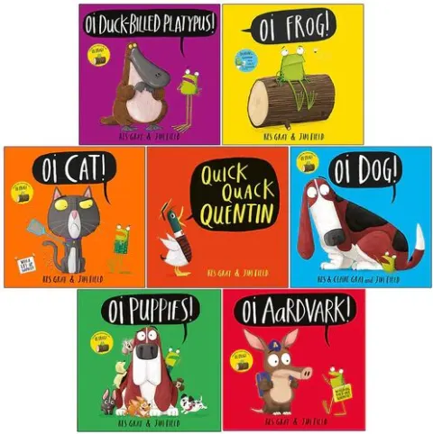 Coperta cărții Kes Gray Oi Frog And Friends Collection 7 Books Set (oi Duck-billed Platypus, Oi Frog, Oi Cat, Quick Quack Quentin, Oi Dog, Oi Puppies And More)