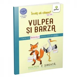 Coperta cărții Invat sa citesc! de mic ... Vulpea si barza