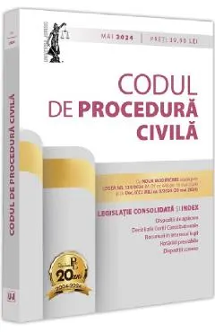 Coperta cărții Codul de procedura civila. Mai 2024