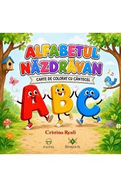 Coperta cărții Alfabetul nazdravan. Carte de colorat cu cantecel
