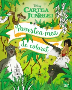 Coperta cărții Disney. Cartea Junglei. Povestea mea de colorat