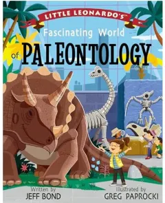 Coperta cărții Little Leonardo's Fascinating World of Paleontology