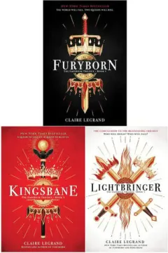 Coperta cărții The Empirium Trilogy 3 Books Collection Set by Claire Legrand (Furyborn, Kingsbane, Lightbringer)