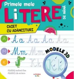 Coperta cărții Primele mele litere de mana. Caiet cu adancituri
