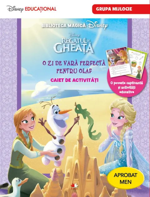 Coperta cărții Regatul de gheață. O zi de vară perfectă pentru Olaf. Caiet de activități pentru grupa mijlocie